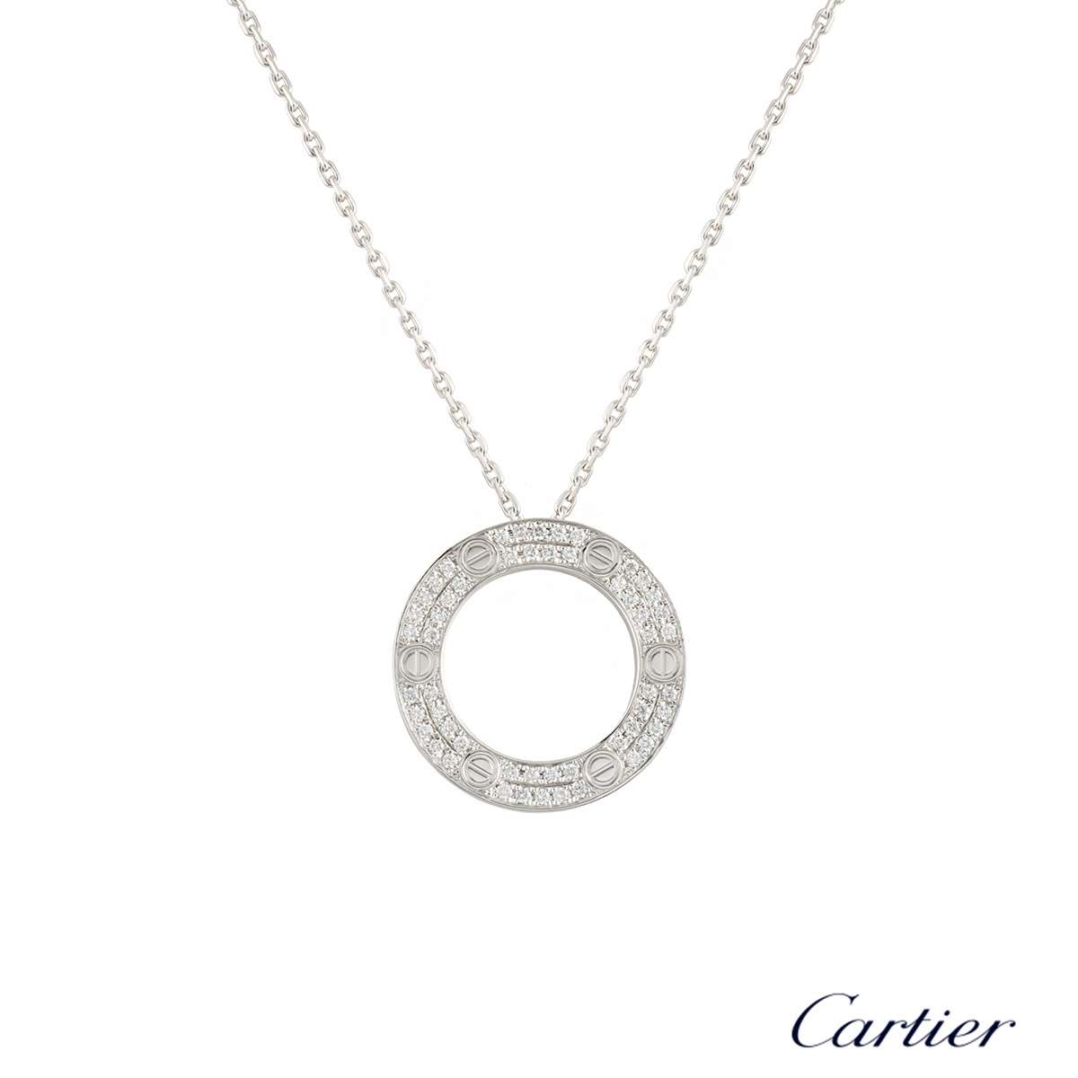 cartier love diamond pendant